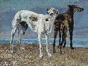 Gustave Courbet The Greyhounds of the Comte de Choiseul USA oil painting artist